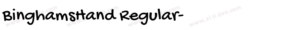 BinghamsHand Regular字体转换